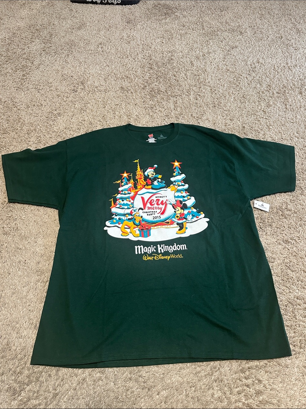 Disney Parks 2015 Mickey’s Very Merry Christmas Party Forest Green Shirt